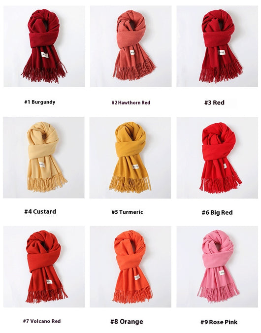 Pashmina Elegante con Borlas - Abrigo Artificial Cashmere Suave y Cálido - Image 66