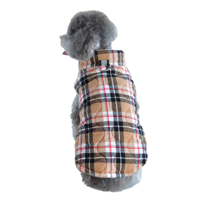 Abrigo Térmico para Perros con Cierre de Cremallera - Chaqueta Acolchada Cuadriculada - Image 6