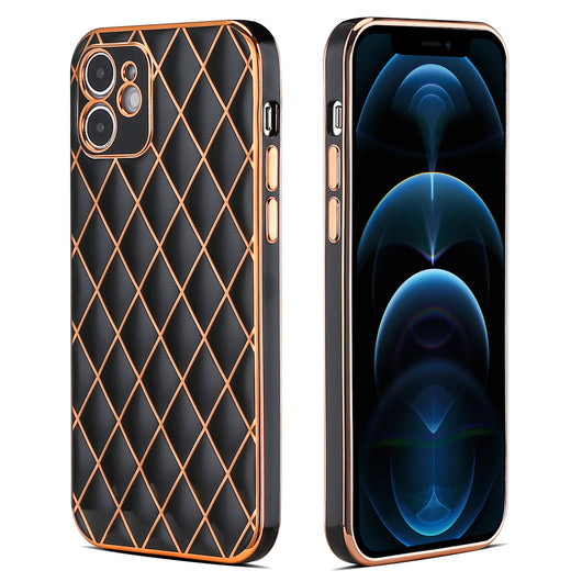Funda para Celular de Piel de Cordero con Patrón Diamantado - Protección Resistente a Caídas - Image 11