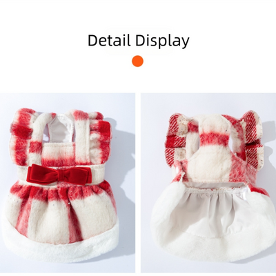 Vestido Navideño Cálido para Perro Bichón - Ropa de Invierno para Mascotas - Image 3
