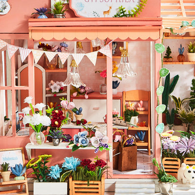 Casa de Flores en Miniatura - Modelo Artesanal Hecho a Mano - Image 4