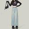 Jeans Retro Azul Cintura Alta Slim Fit Capri