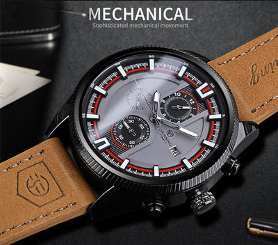 Reloj Automático Deportivo para Hombre con Correa de Cuero - Image 19