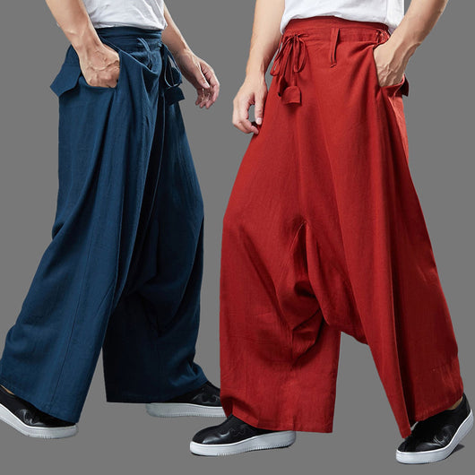 Pantalones de Lino Holgados para Hombre - Corte Amplio y Cómodo - Image 8