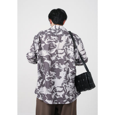 Camisa Estilo Coreano con Hombreras y Estampado Gráfico Moderno - Image 5
