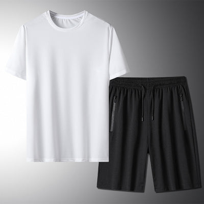 Conjunto Deportivo de Verano para Hombre - Camiseta y Pantalones Cortos en Seda de Hielo - Image 9
