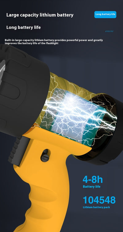 Linterna Táctica LED Recargable USB - Alcance Largo Impermeable para Caza - Image 7