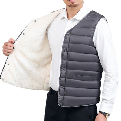 Chaleco Acolchado de Algodón Pluma para Hombre Talla Grande - Calidez Extrema - Image 12