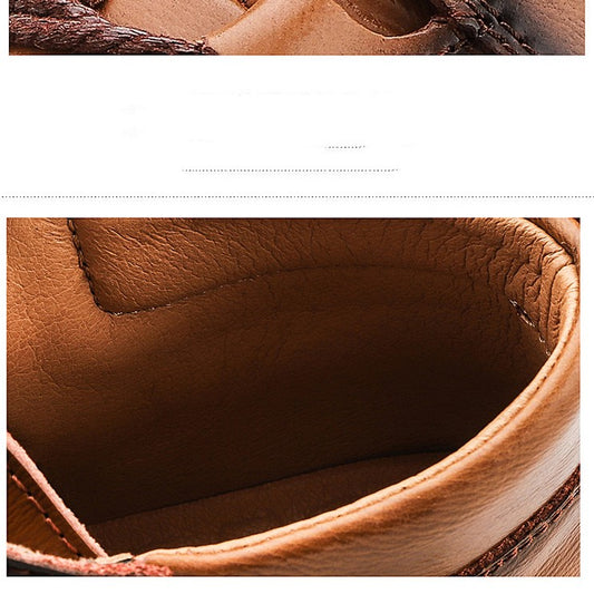 Botas Altas de Cuero Estilo Británico con Suela Antideslizante - Image 2