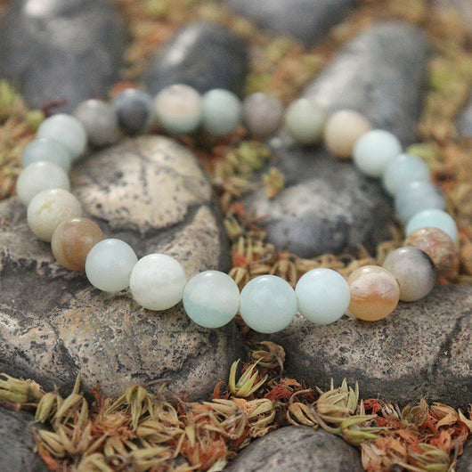 Pulsera de Energía Curativa Natural Extensible Pulida para Hombre - Image 4