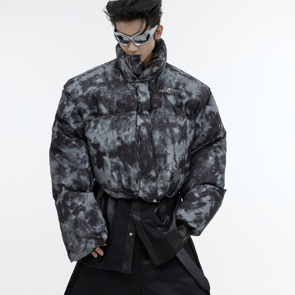 Chaqueta de Algodón Tie Dye Corta con Diseño Exclusivo