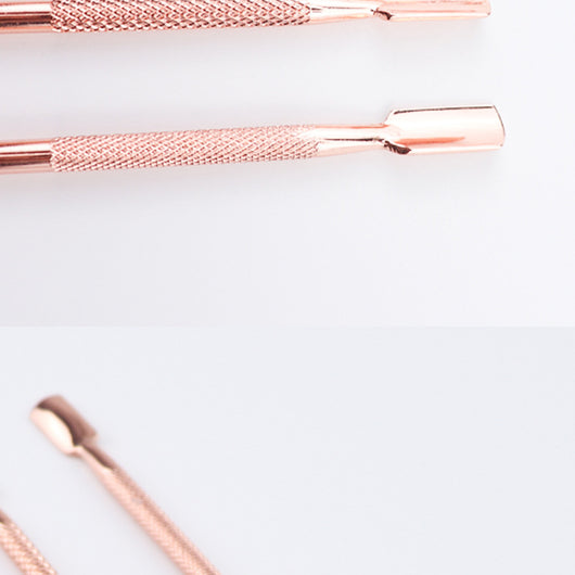 Set de Herramientas para Uñas en Acero Inoxidable Oro Rosado - Image 8