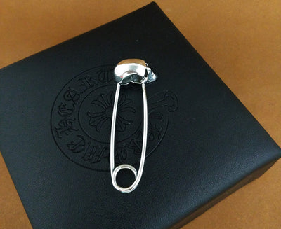 Broche Punk Tailandés en Plata para Hombre