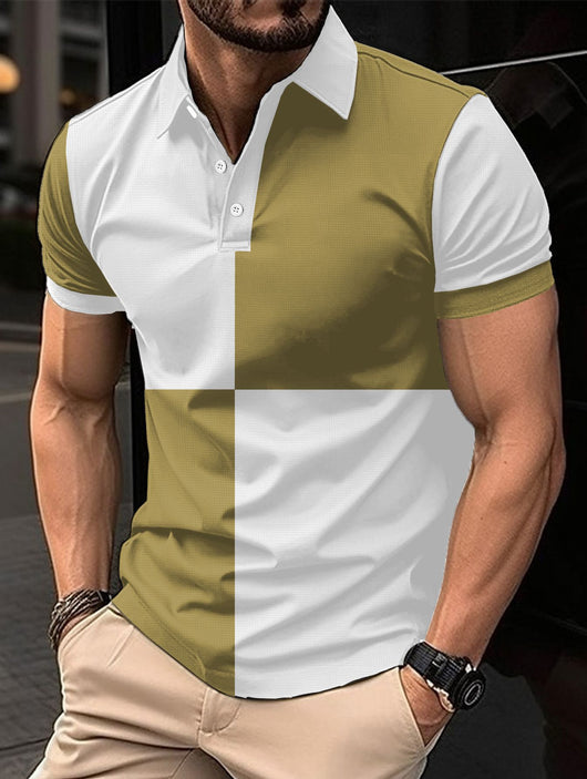 Polo Deportivo Casual Hombre con Cuello Vuelto y Costuras Bicolor - Image 16