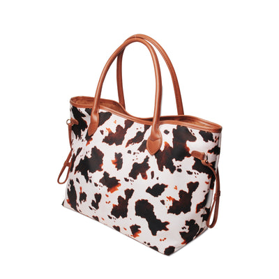 Bolso Tote para Mujer con Estampado Leopardo y Patrón Vaca - Bolsa de Hombro Grande Capacidad PU - Image 15