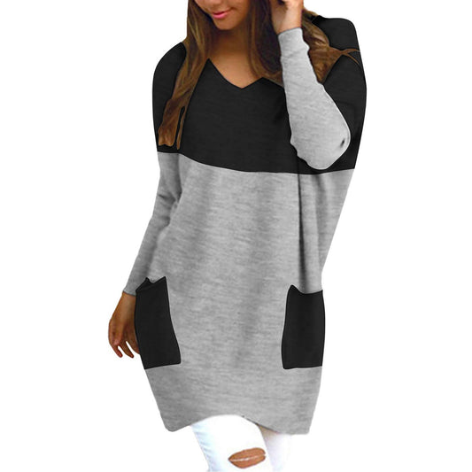 Blusa Suelta de Cuello en V y Manga Larga para Mujer - Image 2