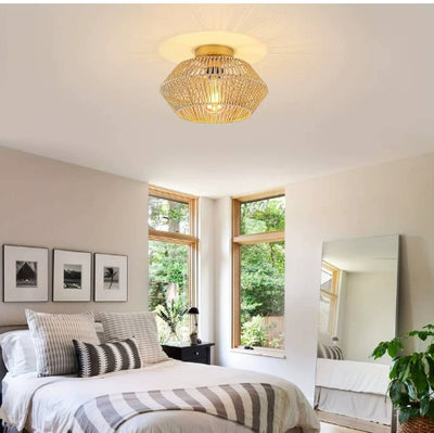 Lámpara de Cuerda de Cáñamo para Sala, Dormitorio y Comedor - Image 8