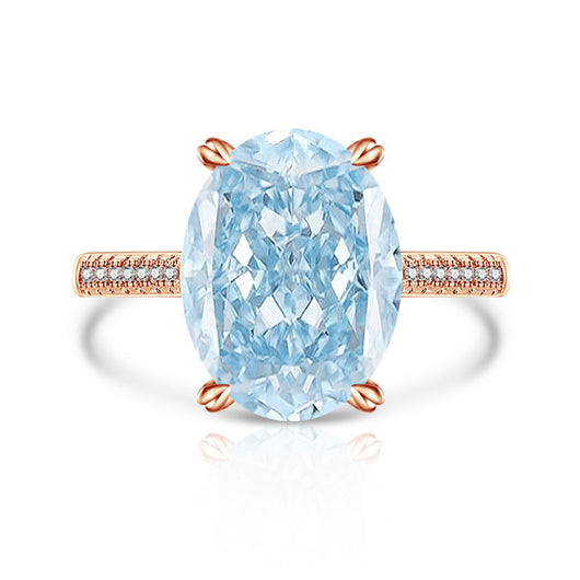 Anillo Versátil de Diamante Hielo Floral en Carbono Alto para Mujer - Image 31