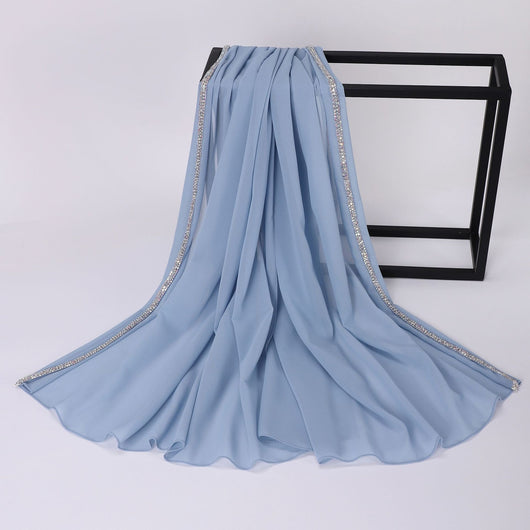 Pañuelo Casual de Chifón Liso para Mujer - Image 40
