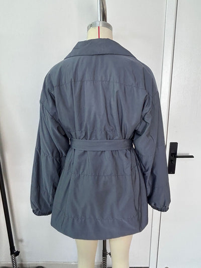 Abrigo de Invierno Entallado para Mujer - Diseño Clásico con Solapa y Cintura Marcada - Image 20