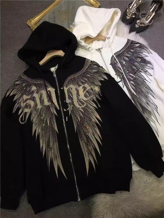 Abrigo Sudadera Acolchado de Lujo con Bordado Pesado y Detalles Brillantes - Image 14