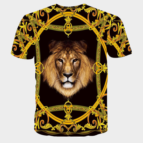 Playera Manga Corta para Hombre con Estampado de Letras a Rayas - Image 7