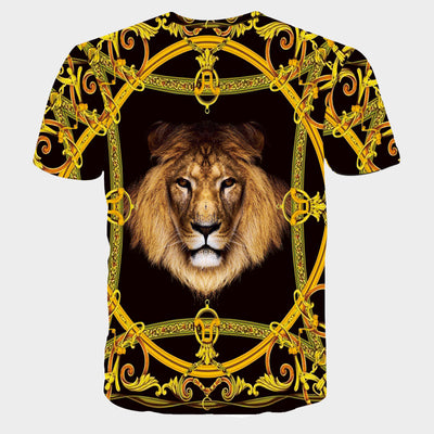 Playera Manga Corta para Hombre con Estampado de Letras a Rayas - Image 7