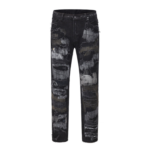 Pantalones Vaqueros con Parche Bordado God Cow Destroyed