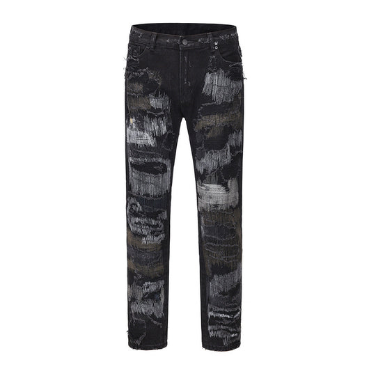 Pantalones Vaqueros con Parche Bordado God Cow Destroyed - Image 2