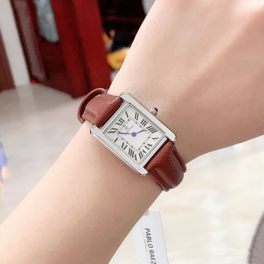 Reloj de Pulsera Mujer Cuadrado Esfera Romana Cuarzo - Image 10
