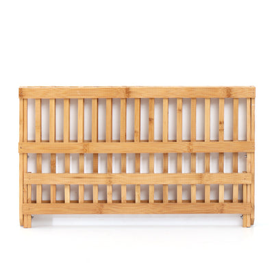 Escurridor de Platos Doble de Bambú con Ventilación - Image 9