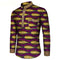 Camisa Casual de Manga Larga Estampada Africana para Hombre