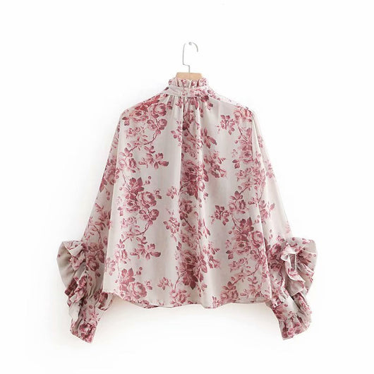 Blusa con Volantes y Estampado Botones - Image 4
