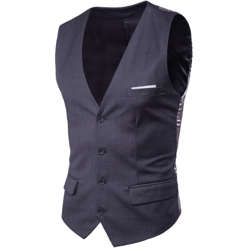 Chaleco Formal Slim Fit para Hombre - Talla Grande sin Mangas - Image 3