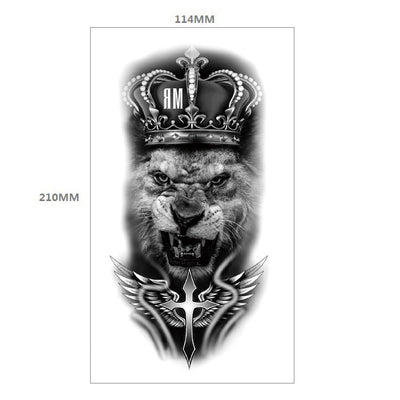 Tatuaje Temporal Transferible - Patrón Animal Tigre y León Media Manga - Image 34