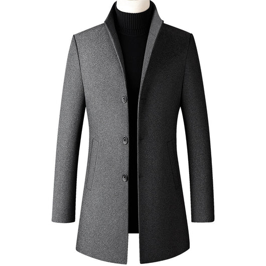 Abrigo de Lana para Hombre Largo Elegante