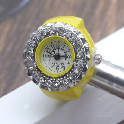 Reloj Anillo de Moda con Brillantes para Mujer