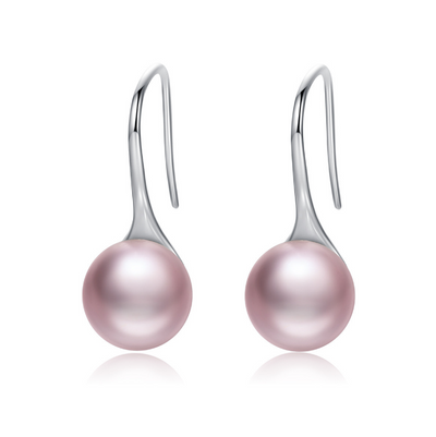 Aretes de Plata Esterlina S925 con Perla Negra - Diseño Personalidad Femenino - Image 4