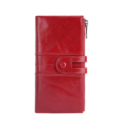 Cartera Larga de Cuero para Mujer Estilo Retro con Protección RFID - Image 10