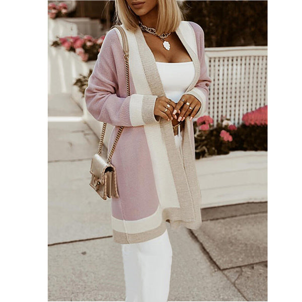 Cardigan Tejido Cálido de Manga Larga