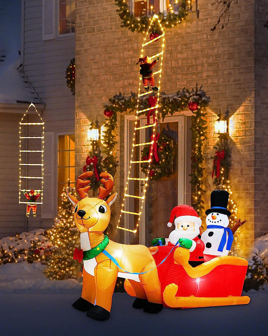 Cadena de Luces LED Navideñas con Papá Noel Escalador - Image 9