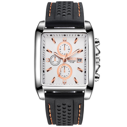 Reloj de Acero Inoxidable con Correa Cuadrada para Hombre - Image 10