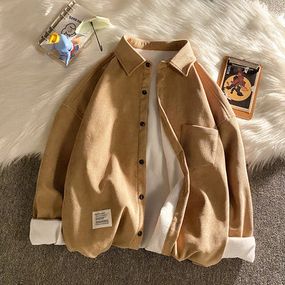 Chaqueta Camiseta de Pana Manga Larga para Hombre - Image 7
