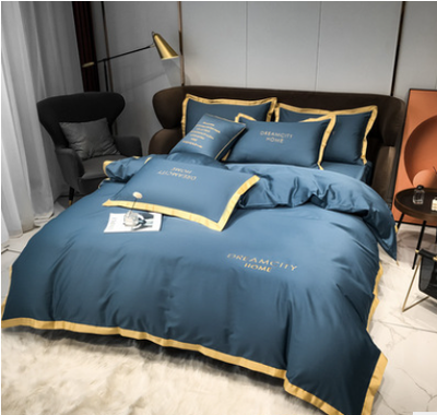 Juego de Cama Matrimonial Bordado Algodón Puro 4 Piezas Ala Ancha - Image 3