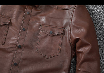 Camisa de Cuero Genuino Oveja para Hombre - Image 19