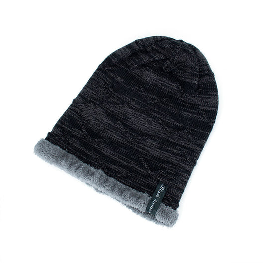 Gorro de Lana Tejido con Diseño Diagonal y Protección para Barbilla - Image 2