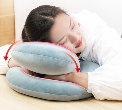 Almohada Cervical en U con Soporte de Brazos para Escritorio y Viajes - Image 3