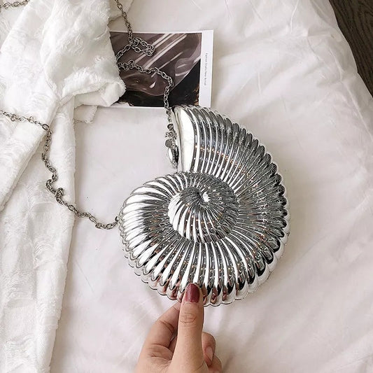 Bolso de Noche Elegante Conch - Versátil para Eventos y Banquetes