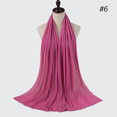 Pañuelo de Gasa de Perla Arrugada en Colores Sólidos - Estilo Nacional - Image 12
