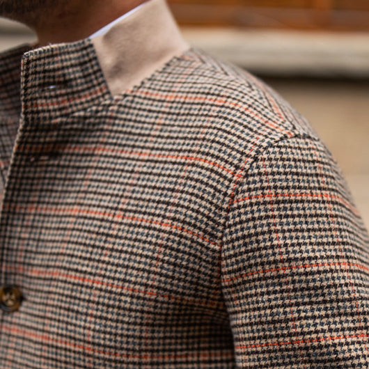 Chaqueta Bomber Tweed con Forro Polar Ajustada y Cuello de Pie - Image 2